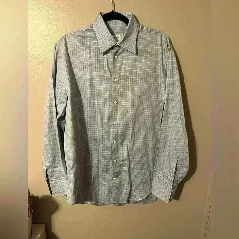ARMANI COLLEZIONI Blue Button up/down Dress Collar Shirt Sz. 41/16 R